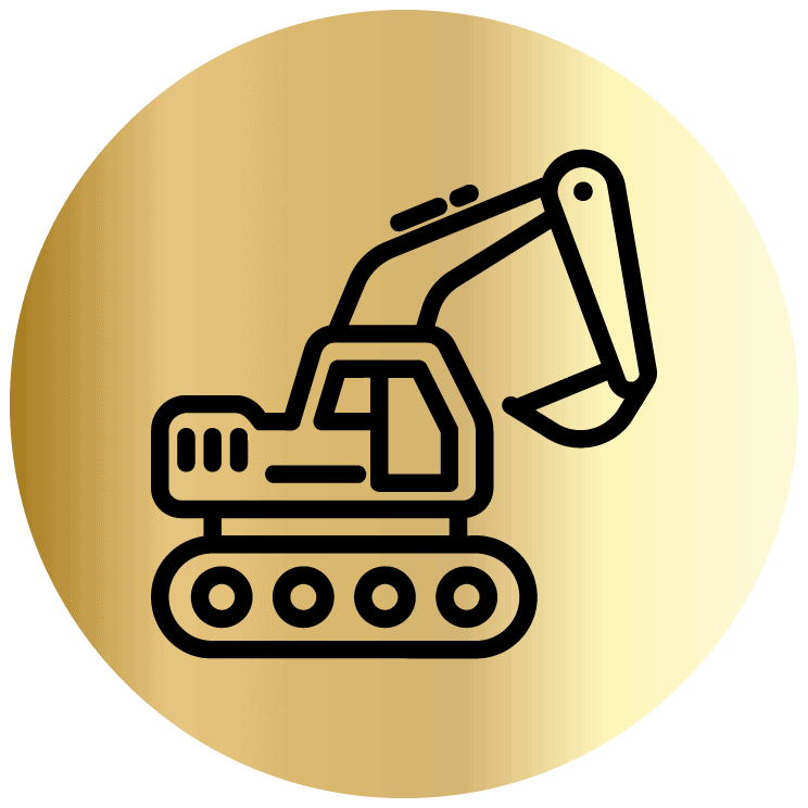 Excavator for demolition work with bucket attachment at construction site.