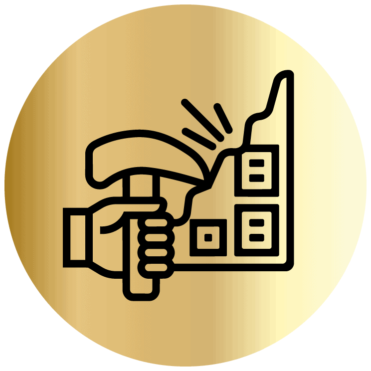 New Era Demolition Inc. logo with hammer and building icon, representing demolition services.
