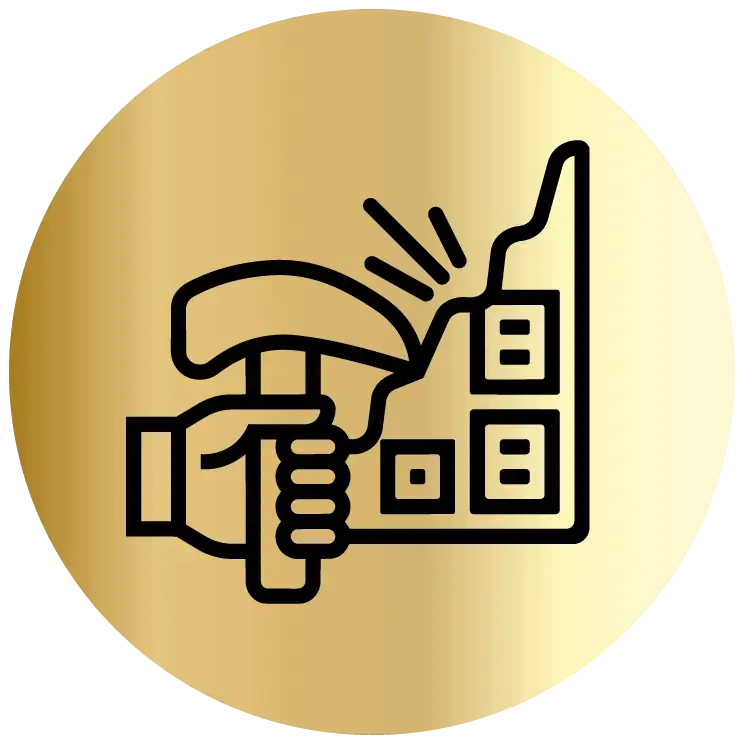 New Era Demolition Inc. logo with hammer and building icon, representing demolition services.